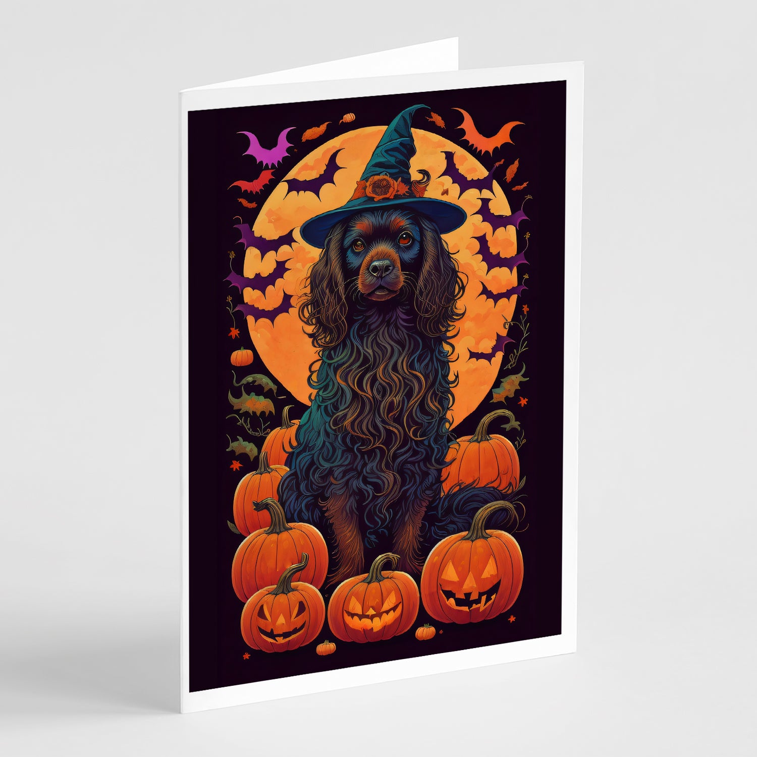 Buy this Boykin Spaniel Witchy Halloween Greeting Cards and Envelopes Pack of 8