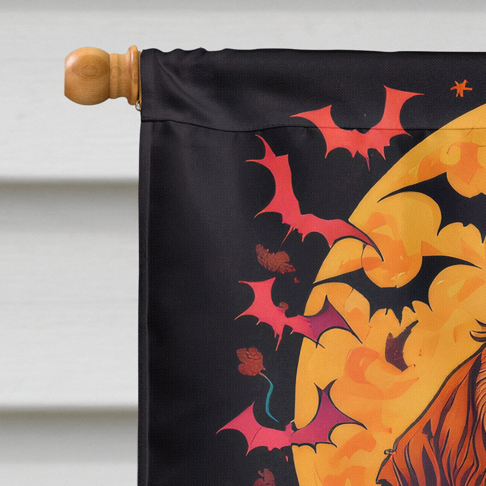Brittany Spaniel Witchy Halloween House Flag