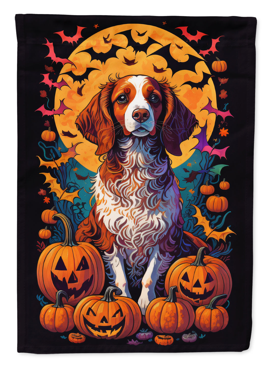 Buy this Brittany Spaniel Witchy Halloween Garden Flag