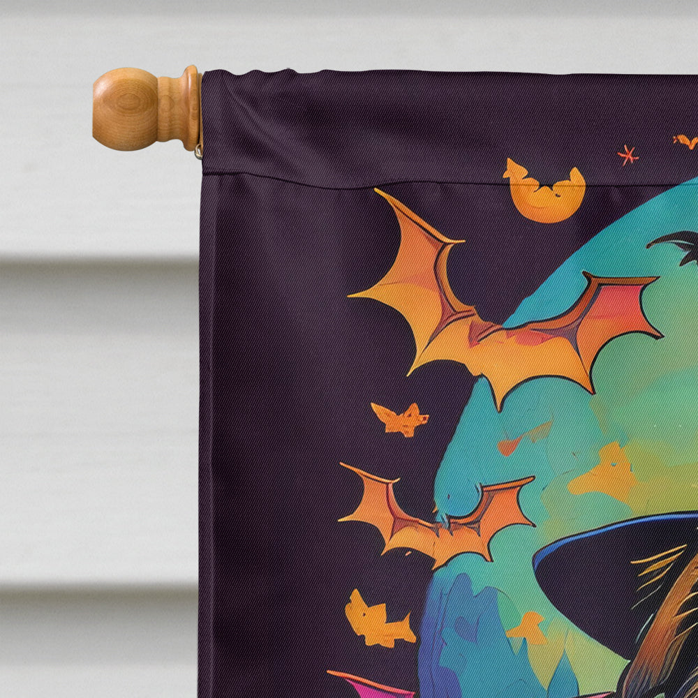 Cairn Terrier Witchy Halloween House Flag