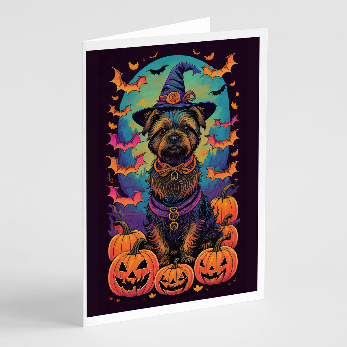 Buy this Cairn Terrier Witchy Halloween Greeting Cards and Envelopes Pack of 8