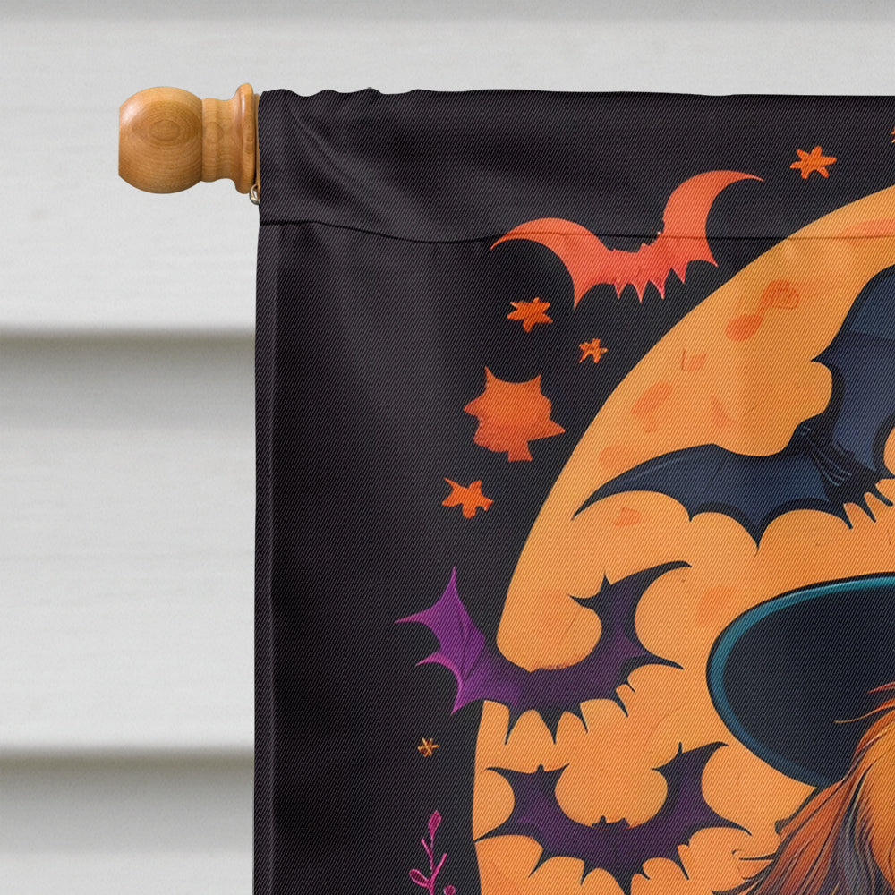 Cavalier Spaniel Witchy Halloween House Flag