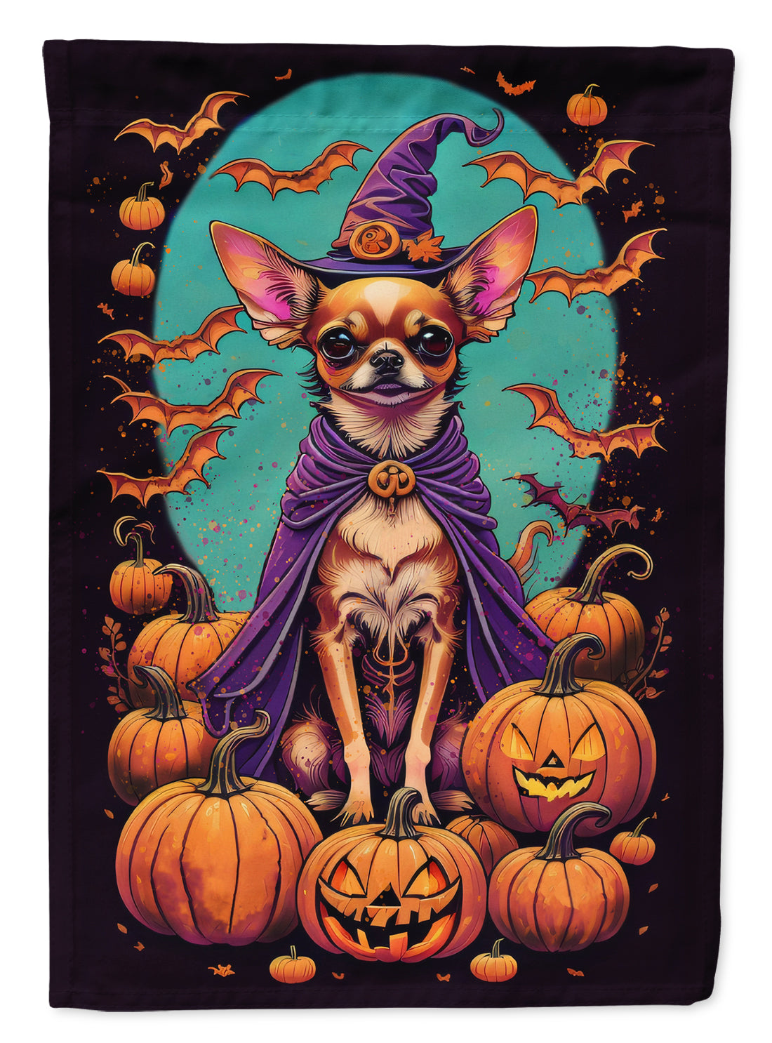 Buy this Chihuahua Witchy Halloween House Flag