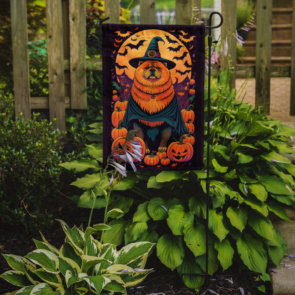 Chow Chow Witchy Halloween Garden Flag