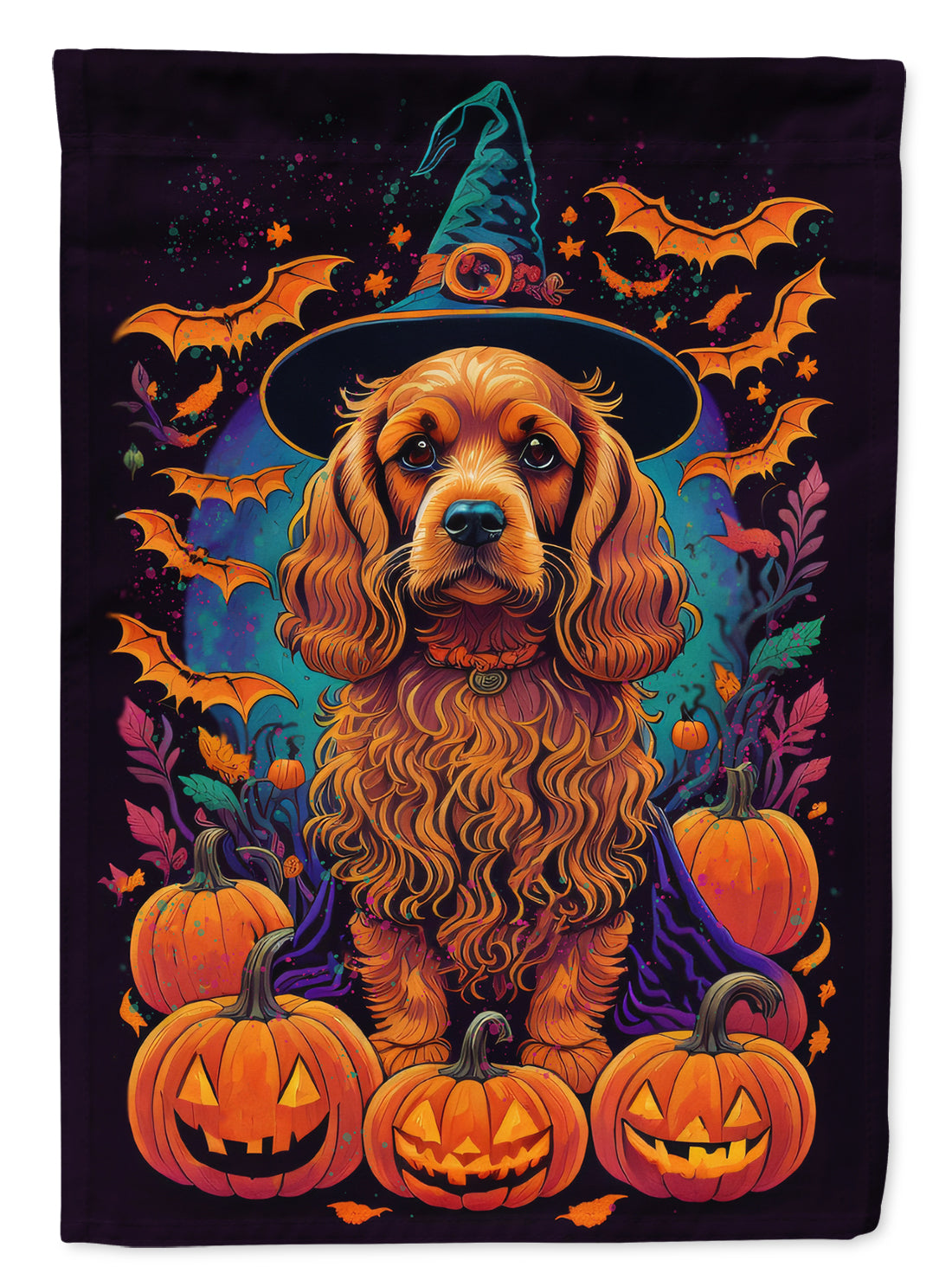 Buy this Cocker Spaniel Witchy Halloween House Flag