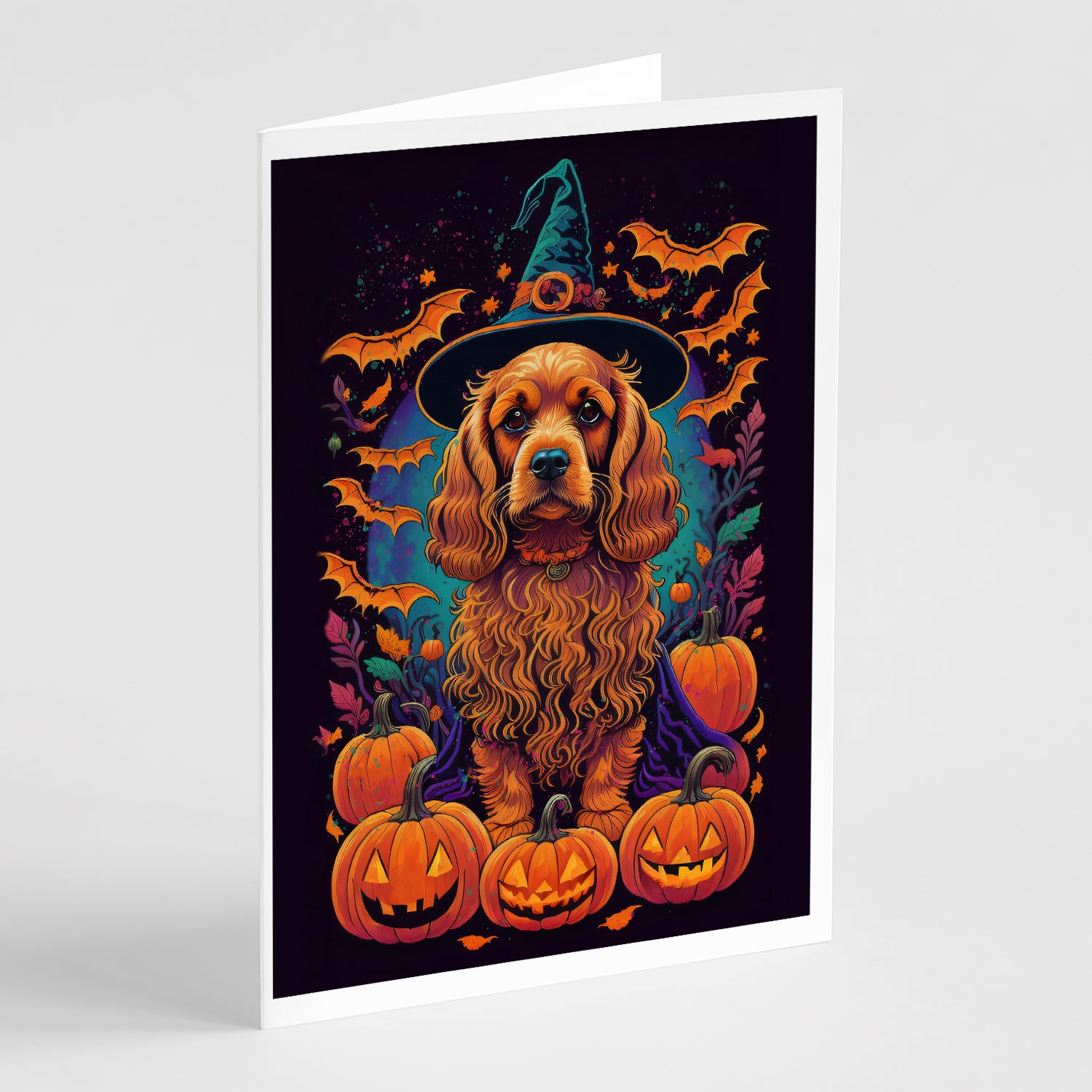 Buy this Cocker Spaniel Witchy Halloween Greeting Cards and Envelopes Pack of 8