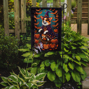 Corgi Witchy Halloween Garden Flag