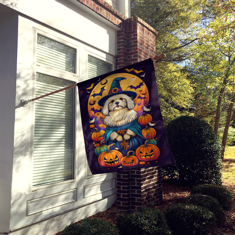 Coton De Tulear Witchy Halloween House Flag
