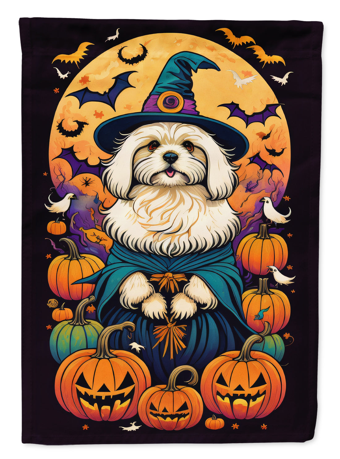 Buy this Coton De Tulear Witchy Halloween Garden Flag