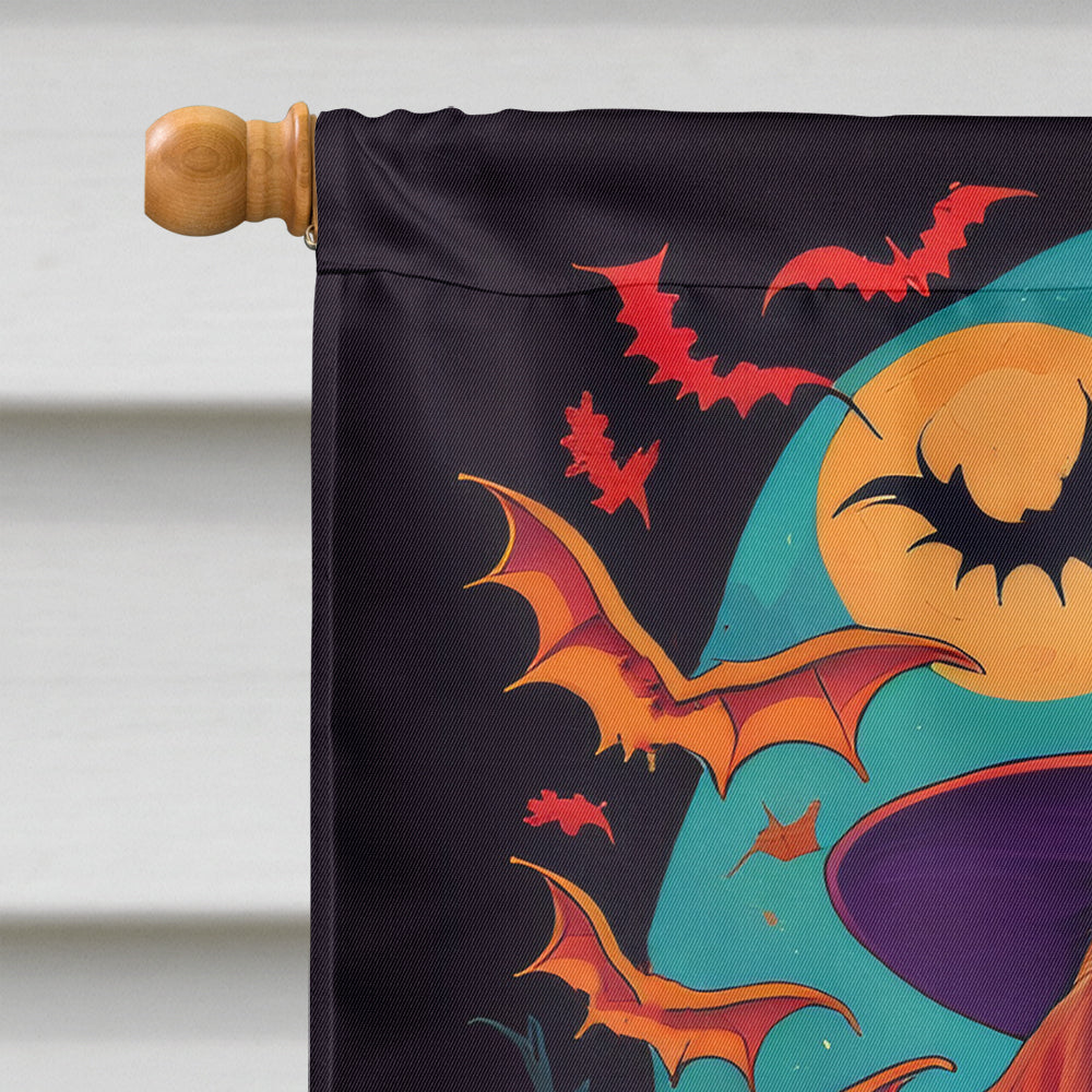 Dachshund Witchy Halloween House Flag