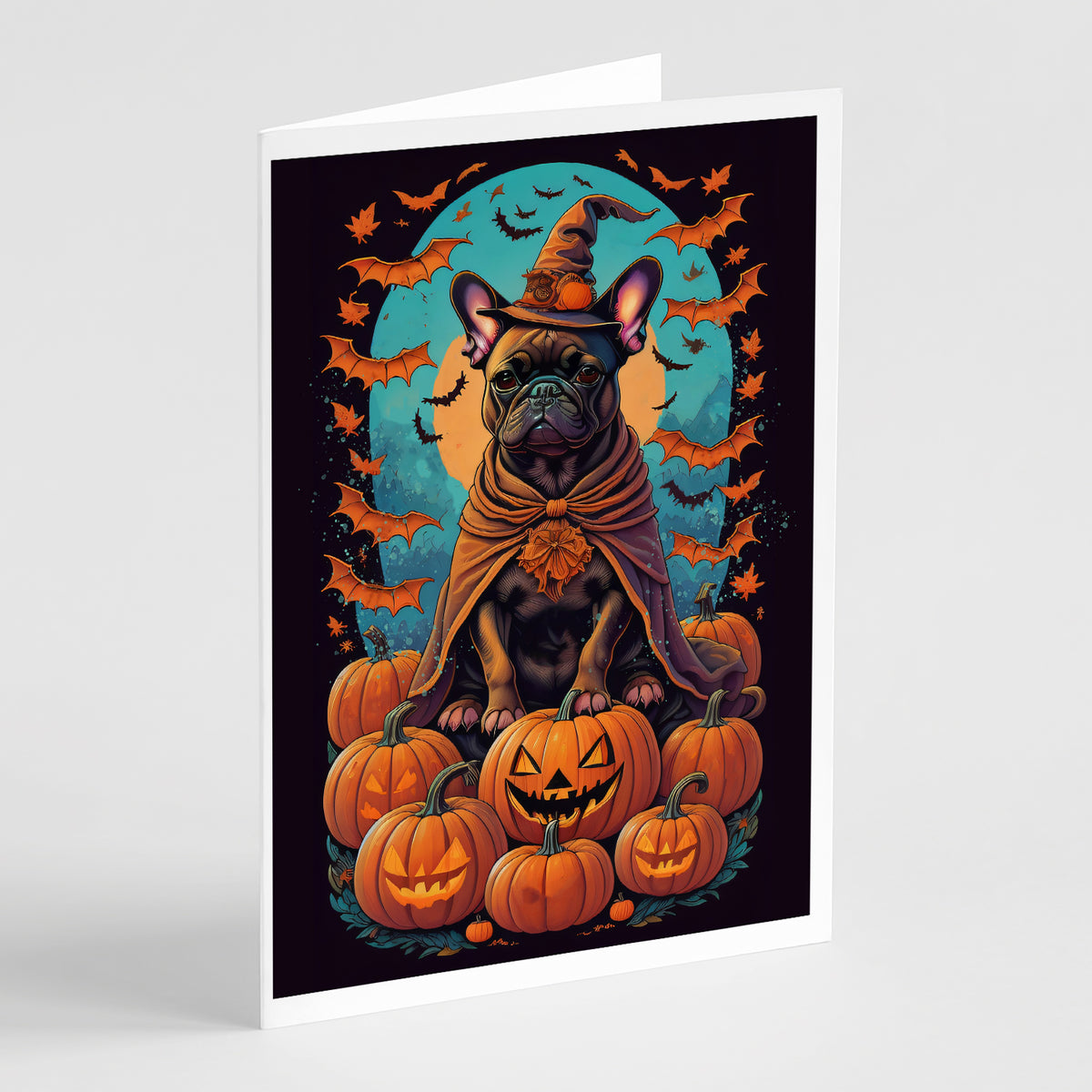 Buy this French Bulldog Witchy Halloween Greeting Cards and Envelopes Pack of 8