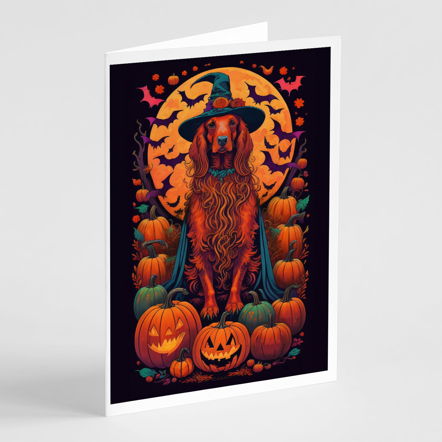 Buy this Irish Setter Witchy Halloween Greeting Cards and Envelopes Pack of 8