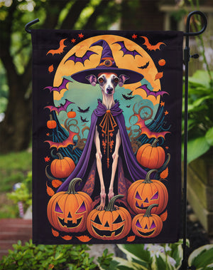 Italian Greyhound Witchy Halloween Garden Flag