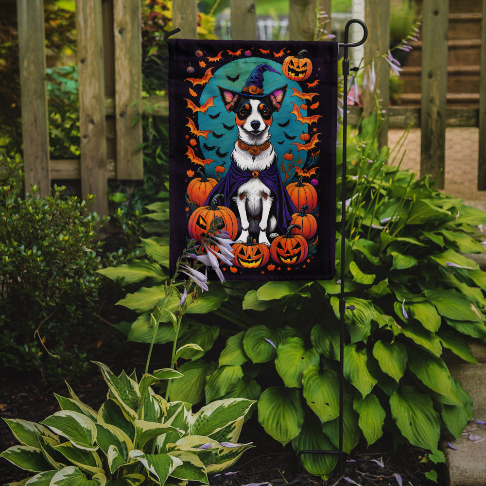 Jack Russell Terrier Witchy Halloween Garden Flag