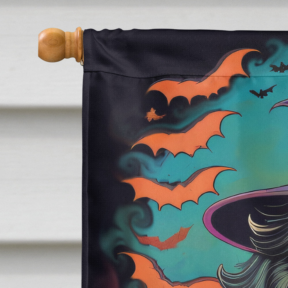 Japanese Chin Witchy Halloween House Flag