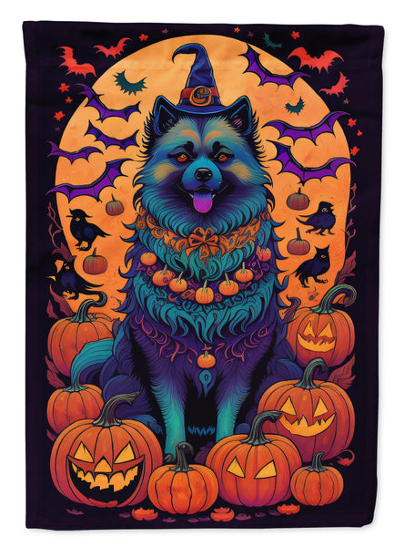 Buy this Keeshond Witchy Halloween House Flag