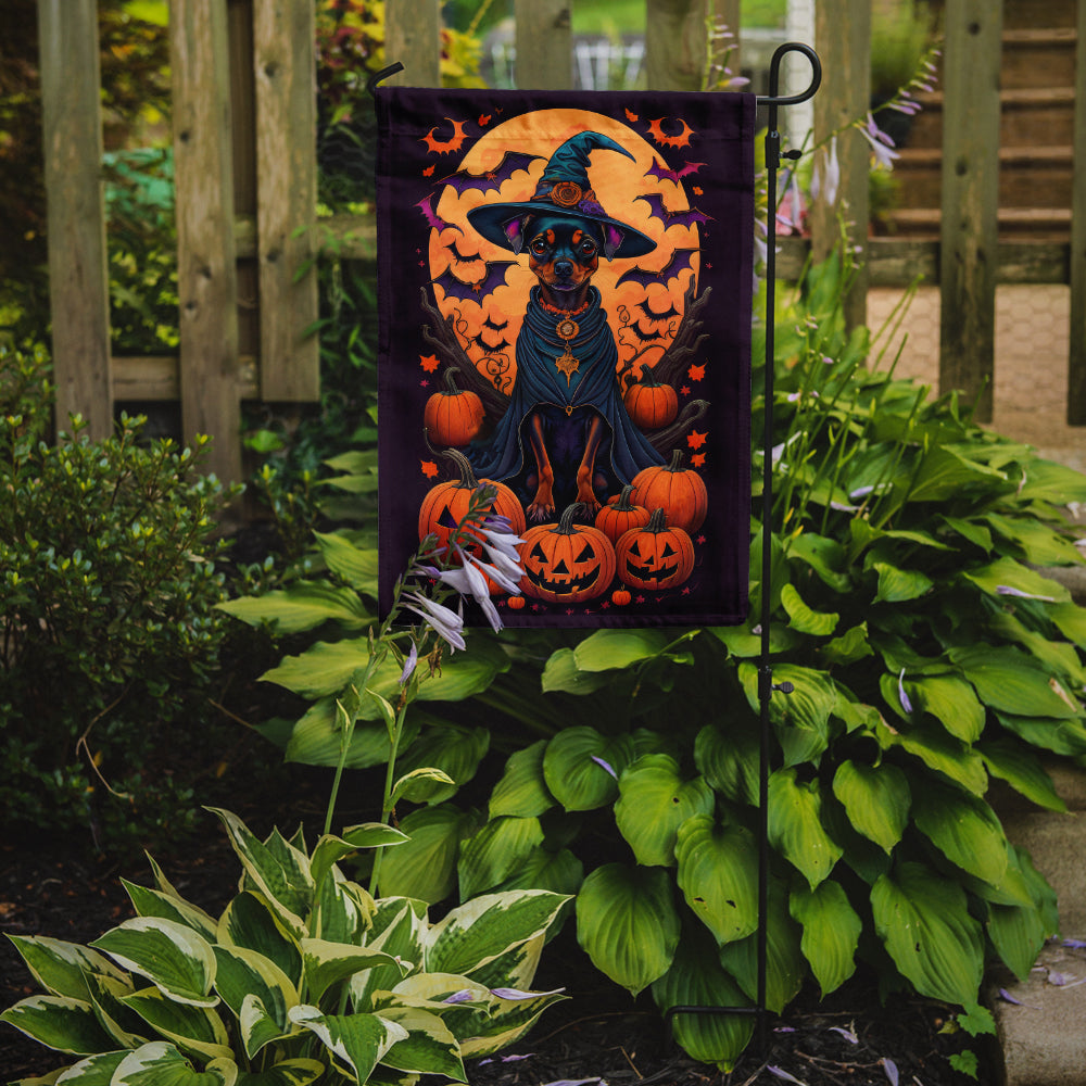 Buy this Miniature Pinscher Witchy Halloween Garden Flag