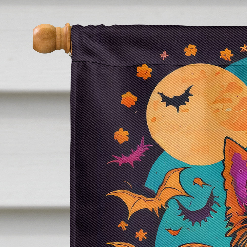 Norwich Terrier Witchy Halloween House Flag
