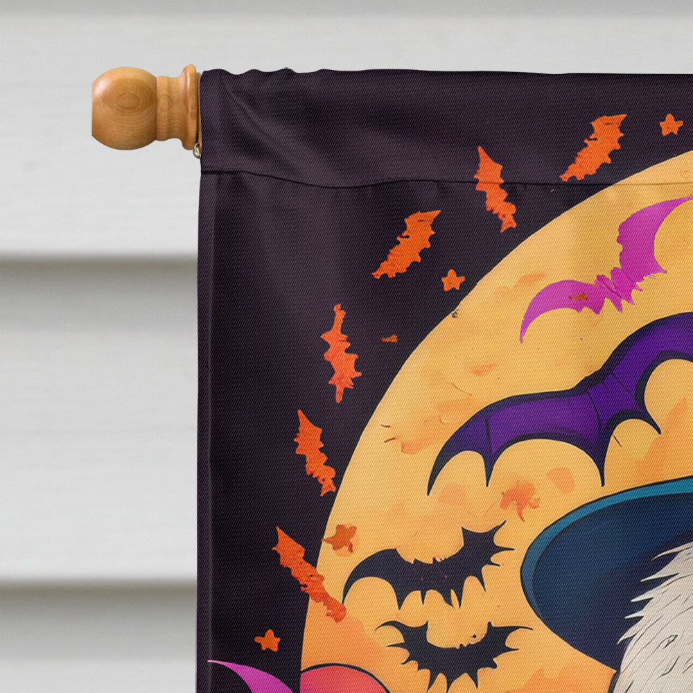Old English Sheepdog Witchy Halloween House Flag