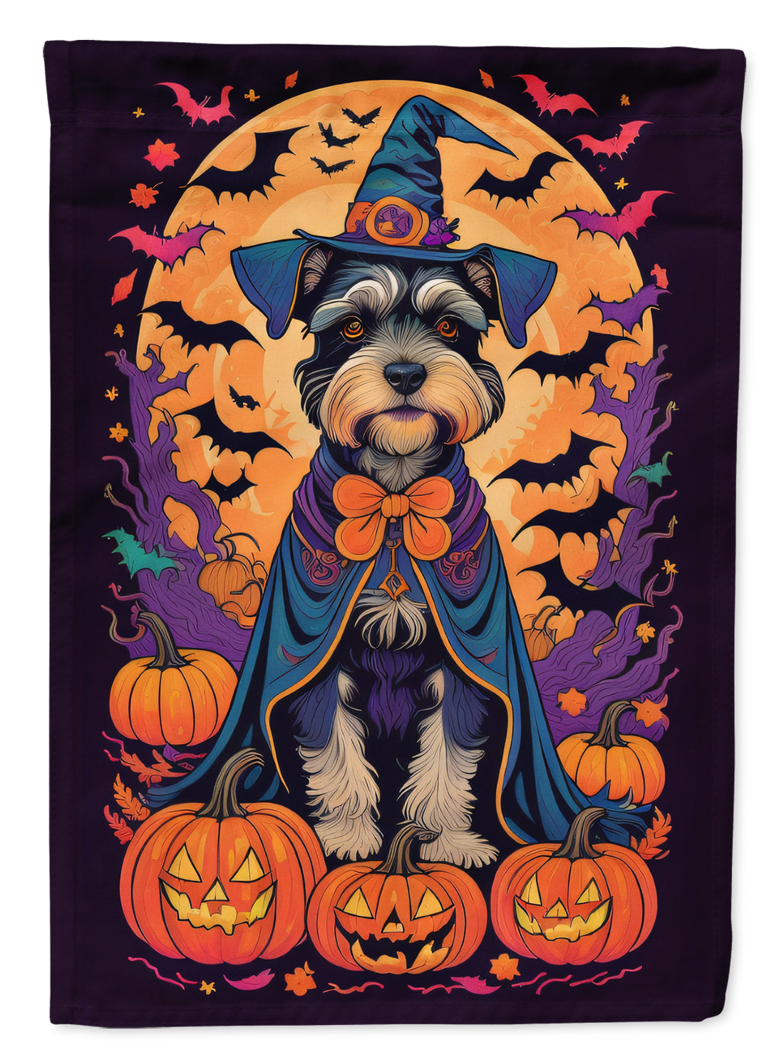 Buy this Schnauzer Witchy Halloween House Flag