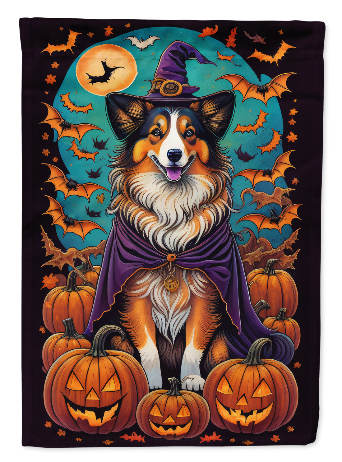 Buy this Sheltie Witchy Halloween Garden Flag