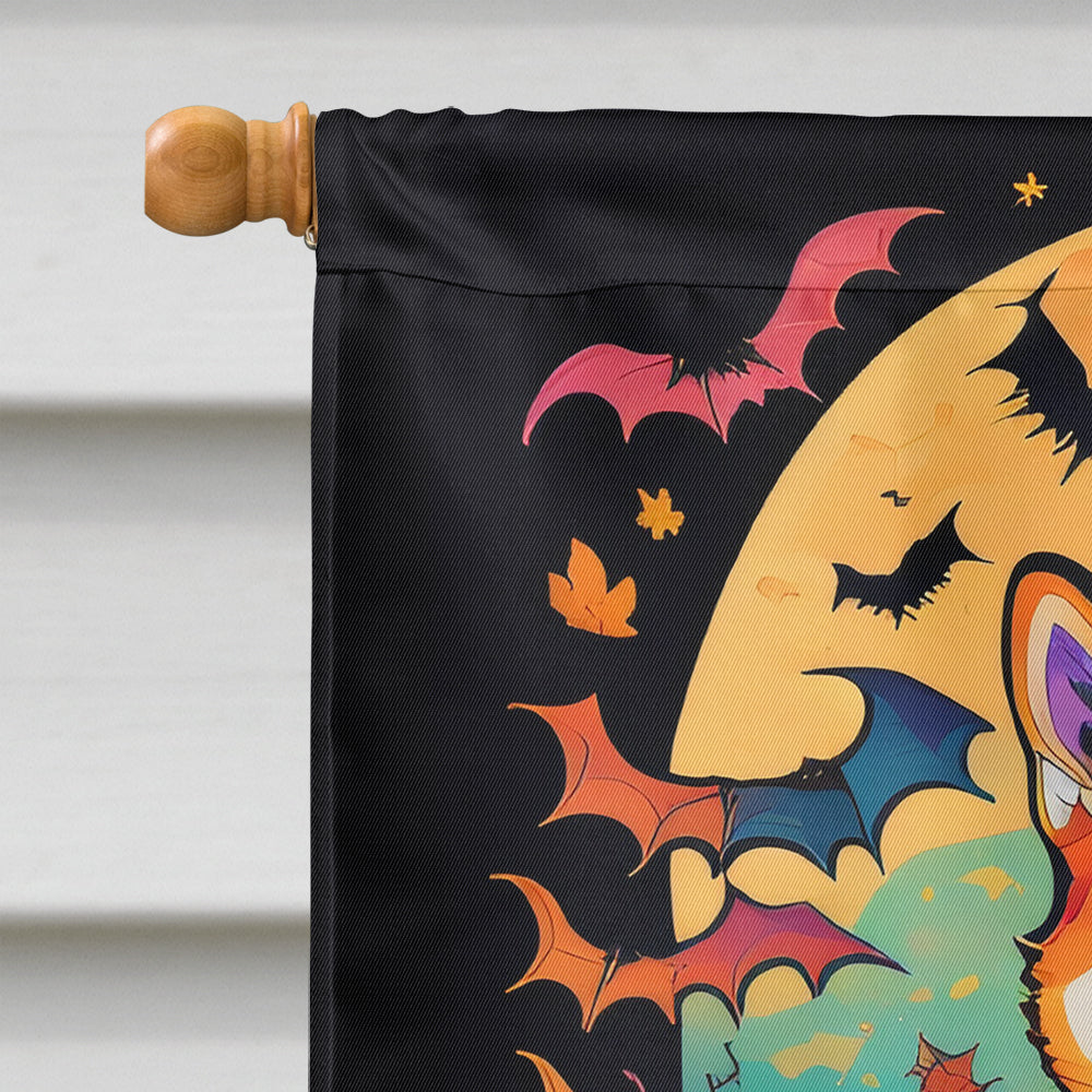 Shiba Inu Witchy Halloween House Flag