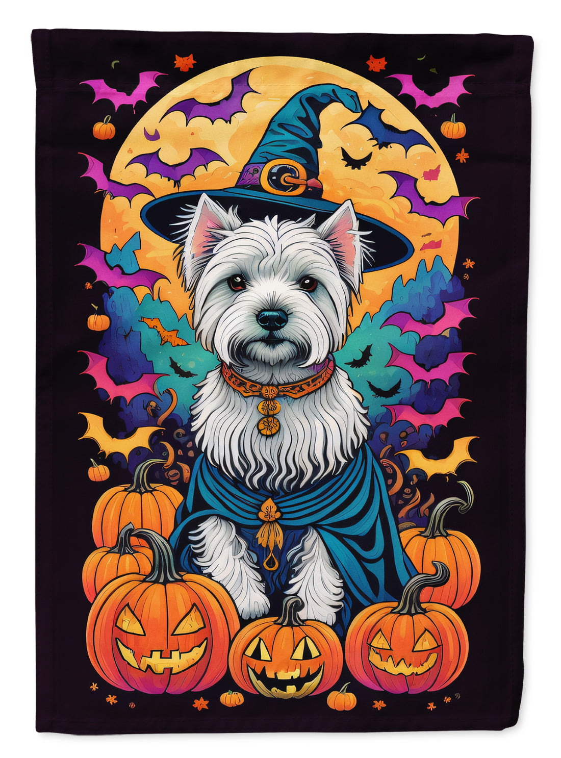 Buy this Westie Witchy Halloween House Flag