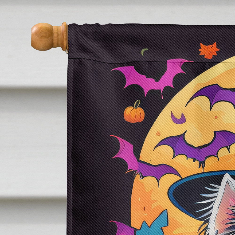 Westie Witchy Halloween House Flag