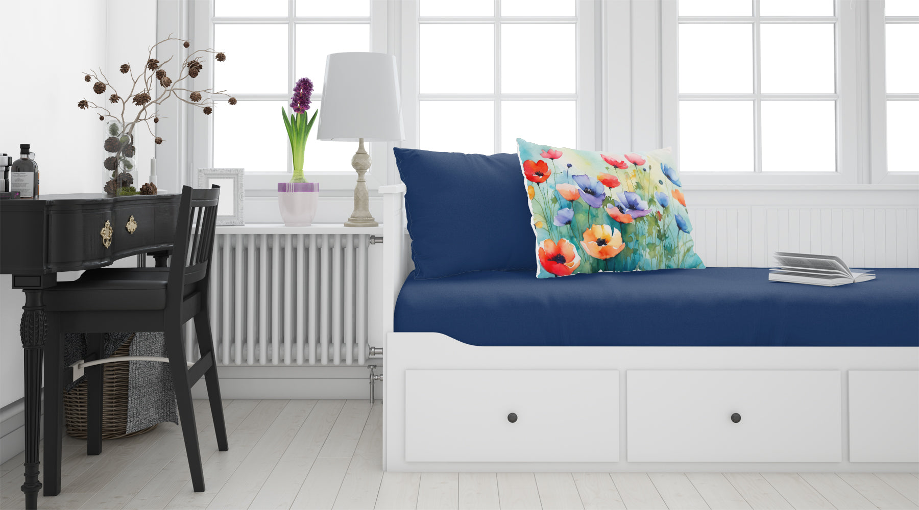 Buy this Anemones in Watercolor Fabric Standard Pillowcase
