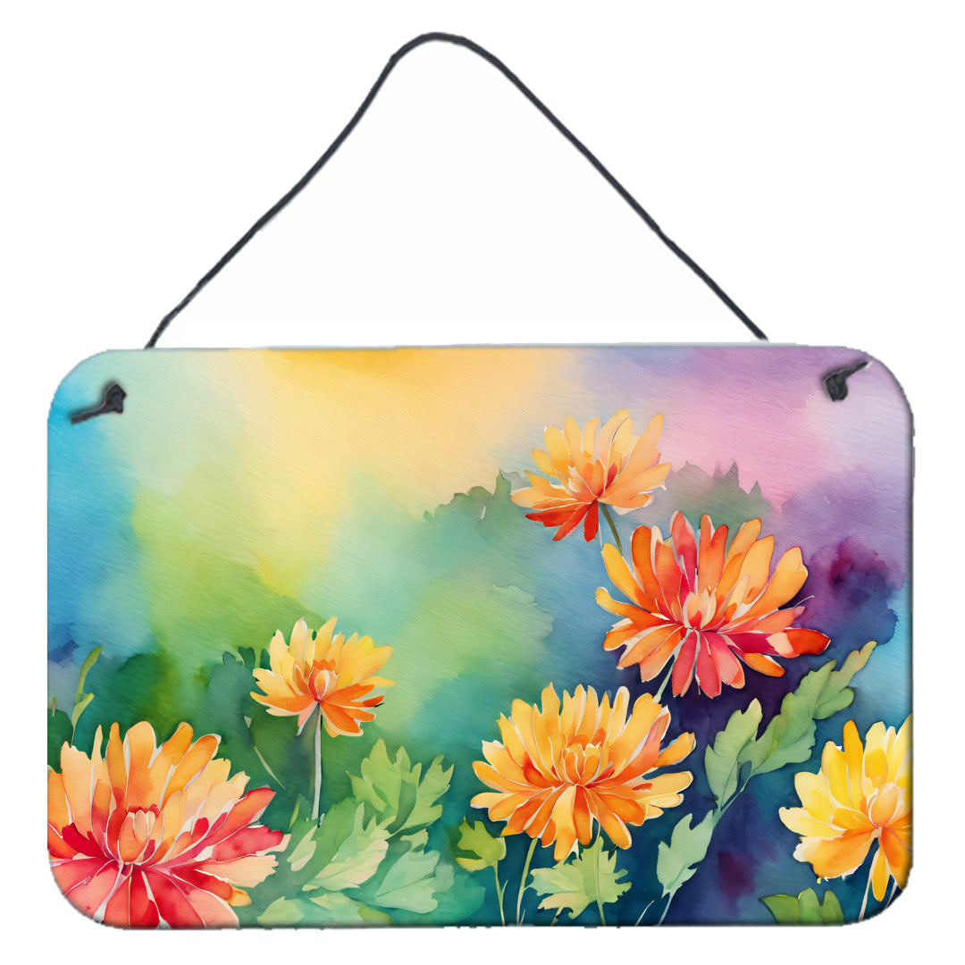 Buy this Chrysanthemums in Watercolor Wall or Door Hanging Prints