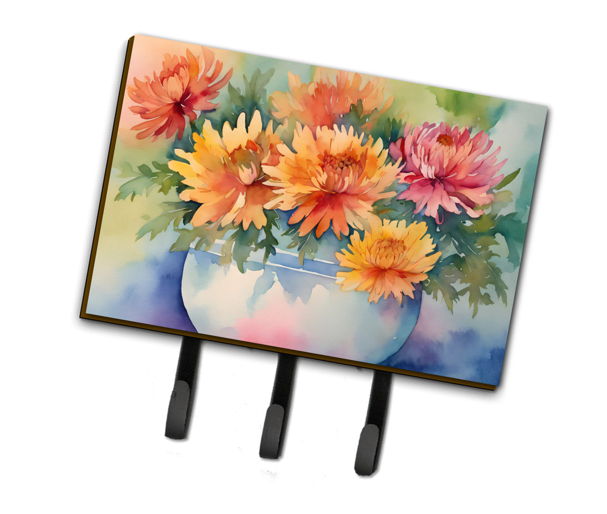 Buy this Chrysanthemums in Watercolor Leash or Key Holder