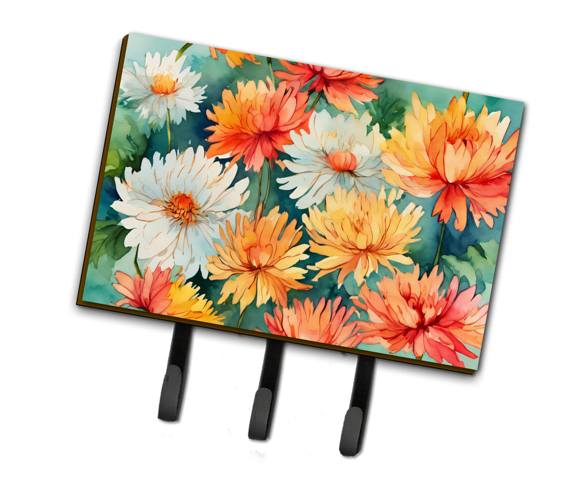 Buy this Chrysanthemums in Watercolor Leash or Key Holder