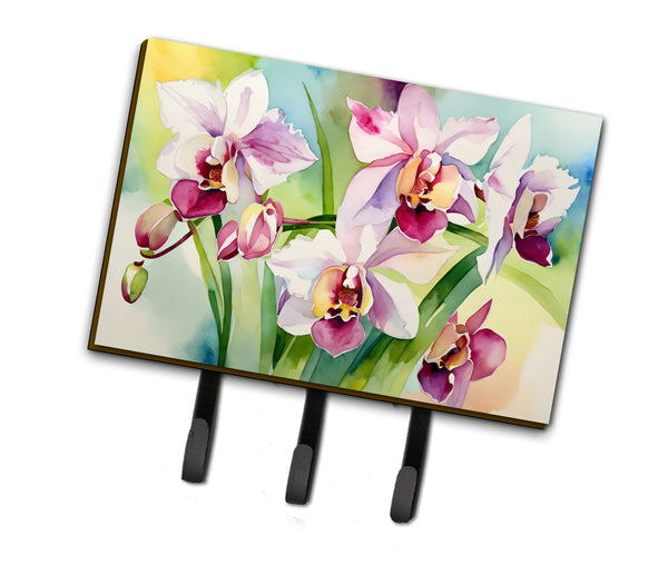 Buy this Orchids in Watercolor Leash or Key Holder