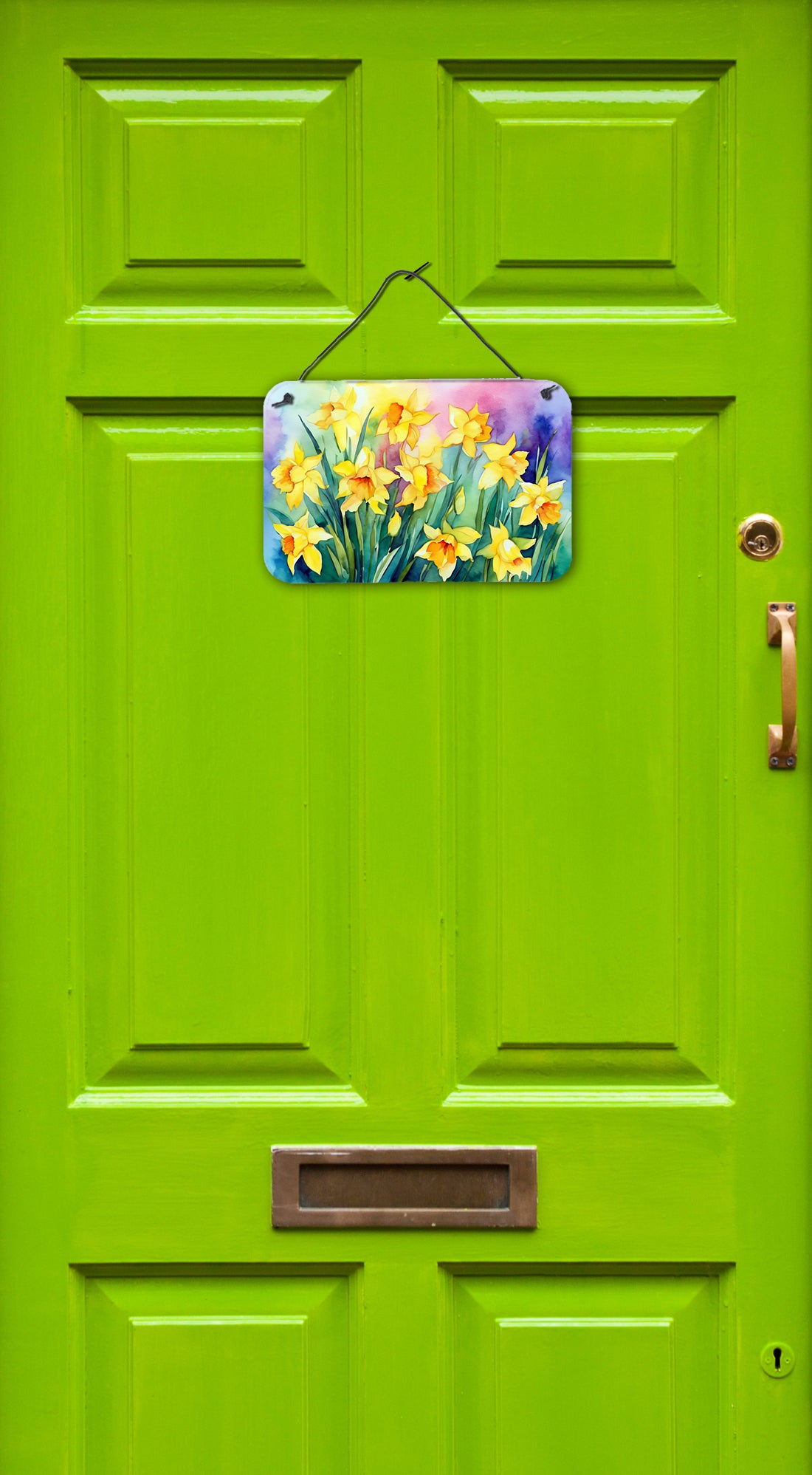 Daffodils in Watercolor Wall or Door Hanging Prints