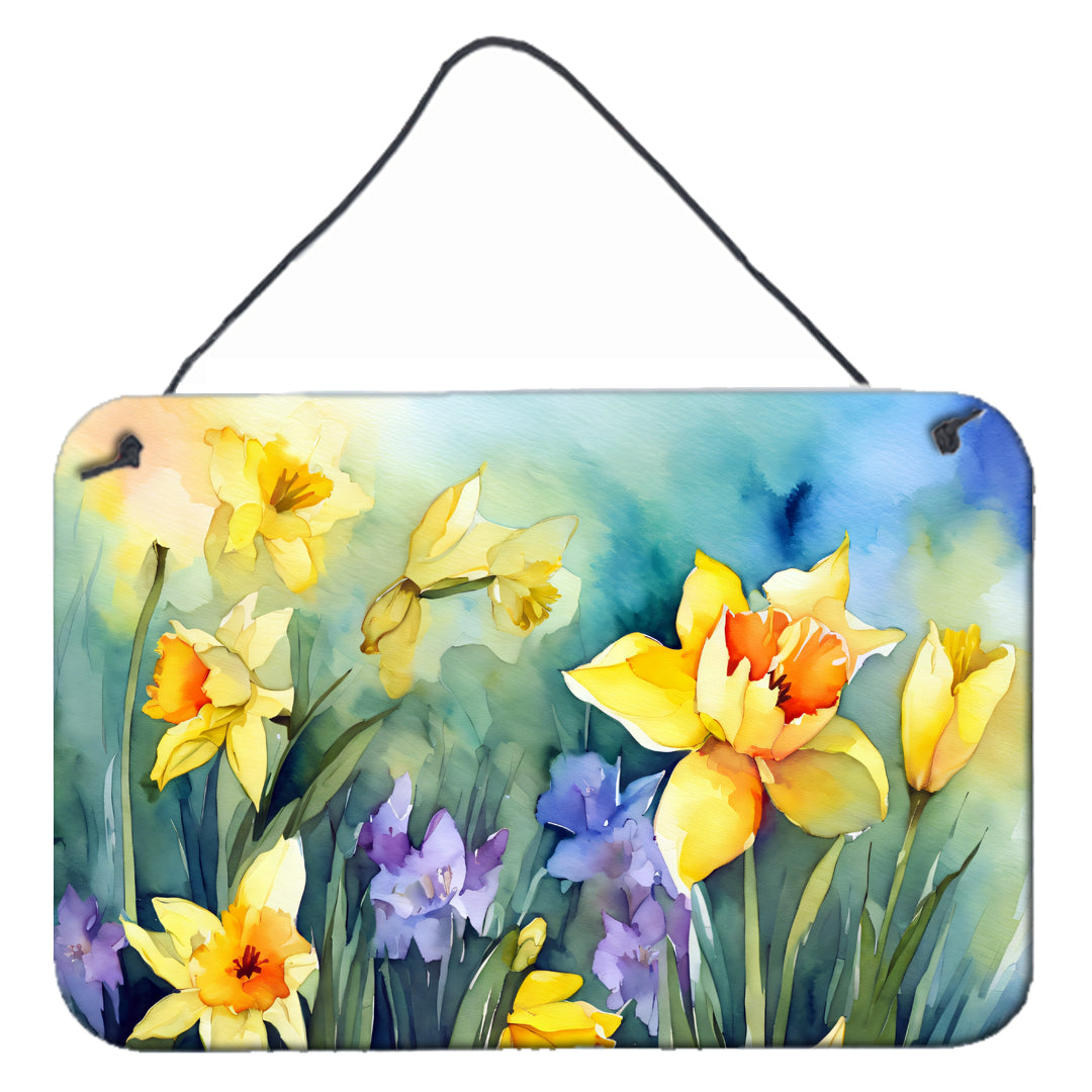 Buy this Daffodils in Watercolor Wall or Door Hanging Prints