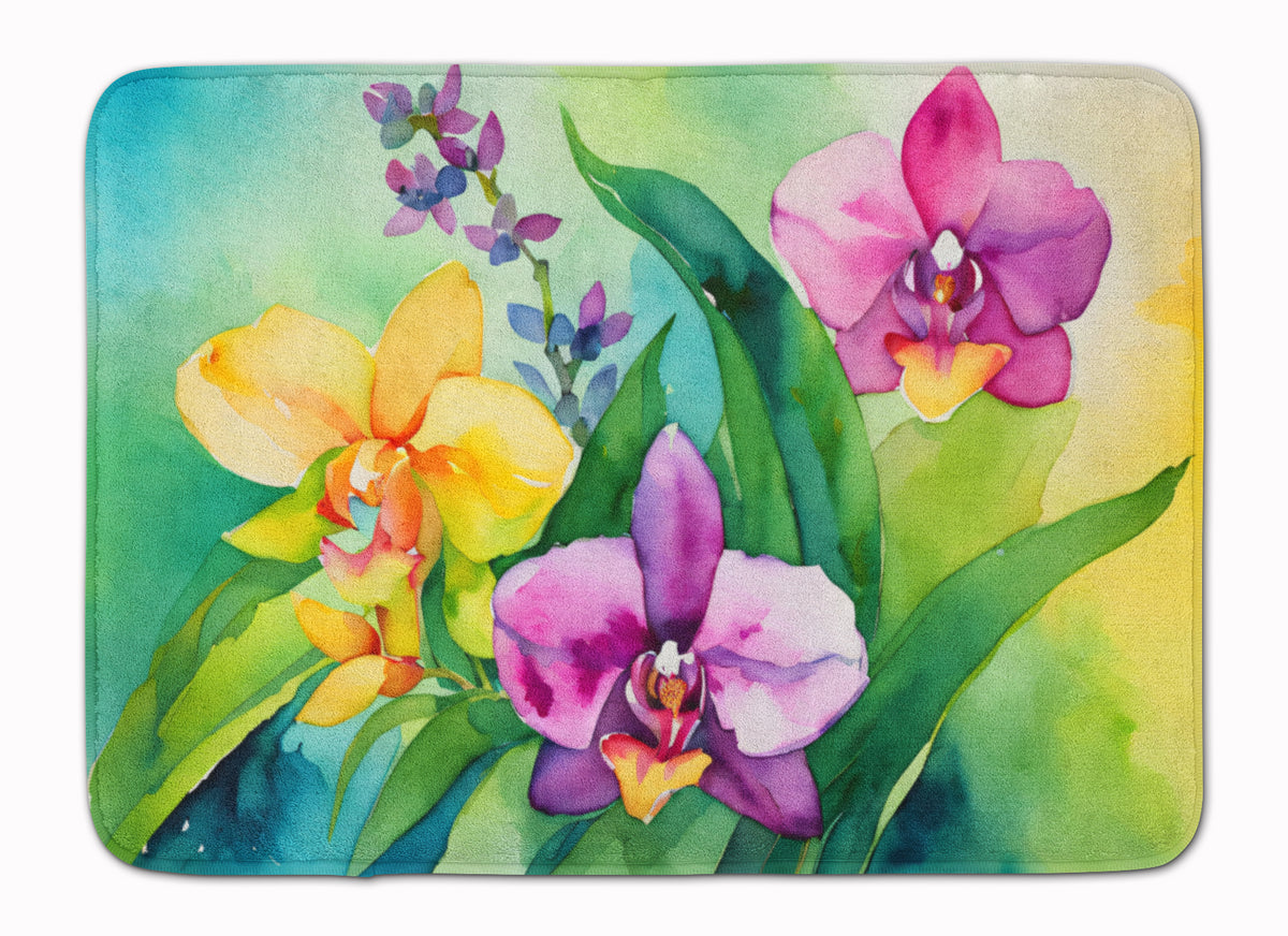 Buy this Orchids in Watercolor Memory Foam Kitchen Mat