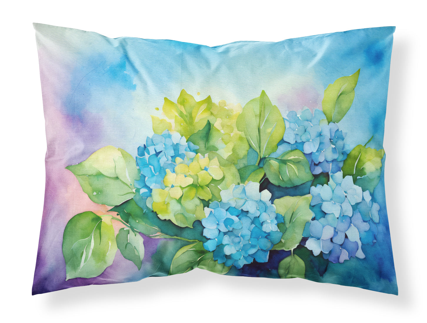 Buy this Hydrangeas in Watercolor Fabric Standard Pillowcase