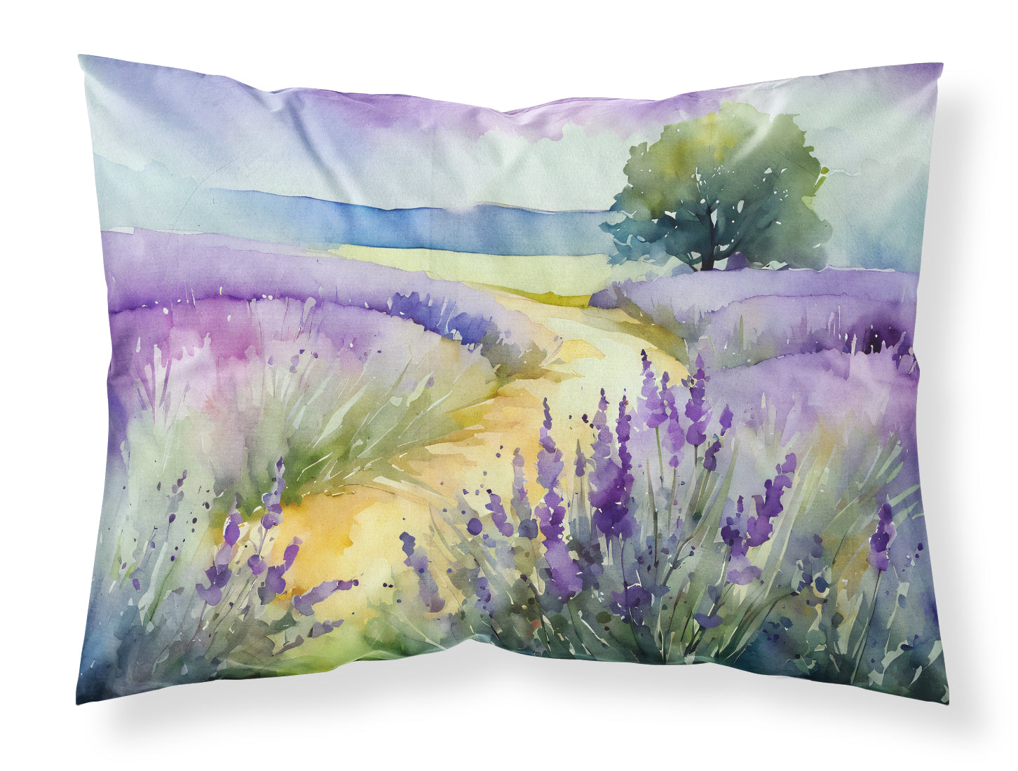 Buy this Lavender in Watercolor Fabric Standard Pillowcase