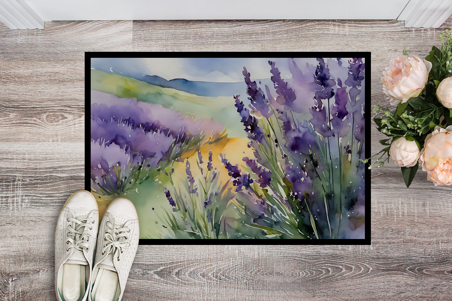 Lavender in Watercolor Doormat 18x27