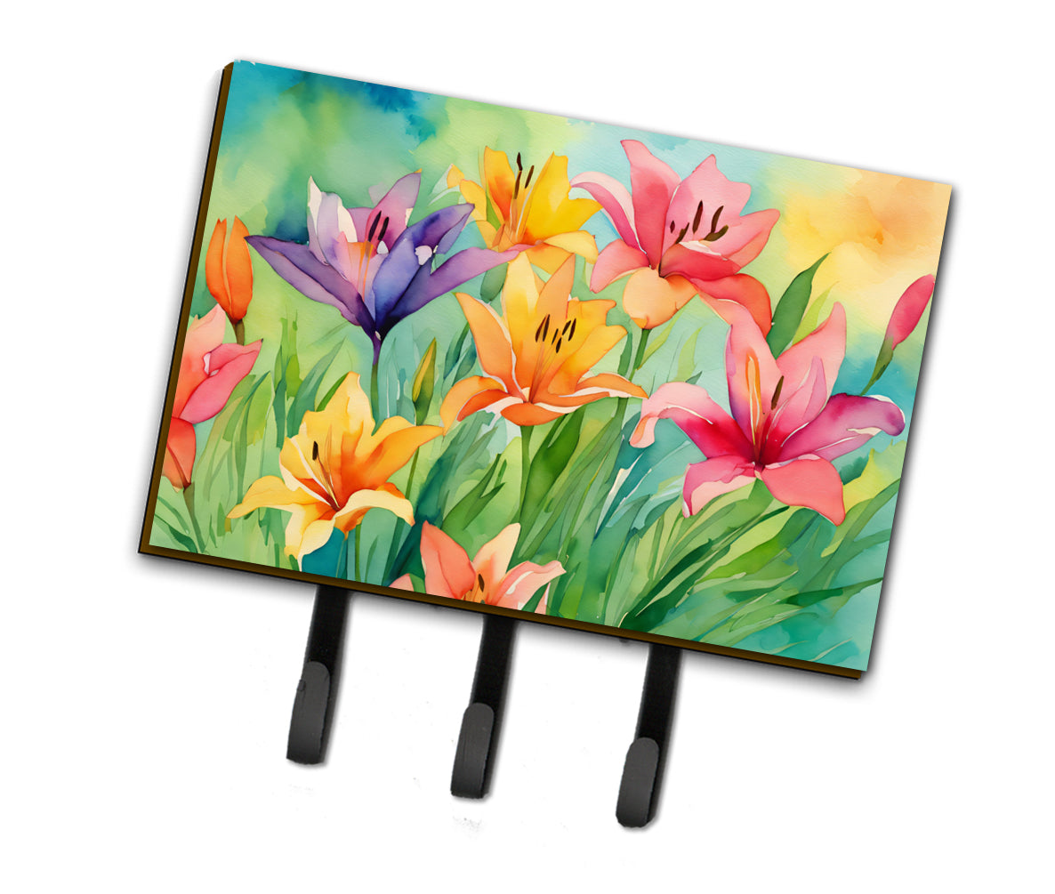 Buy this Lilies in Watercolor Leash or Key Holder