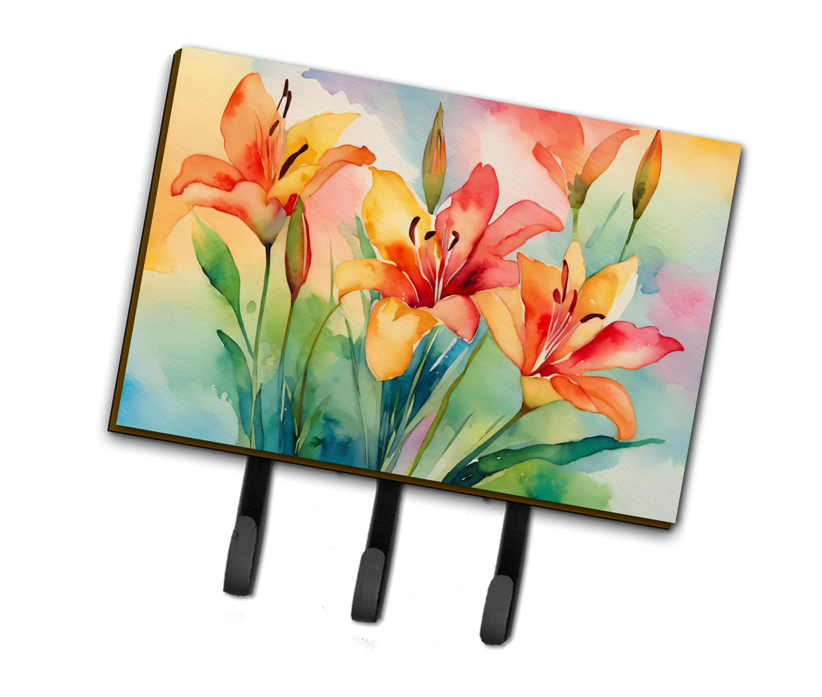 Buy this Lilies in Watercolor Leash or Key Holder