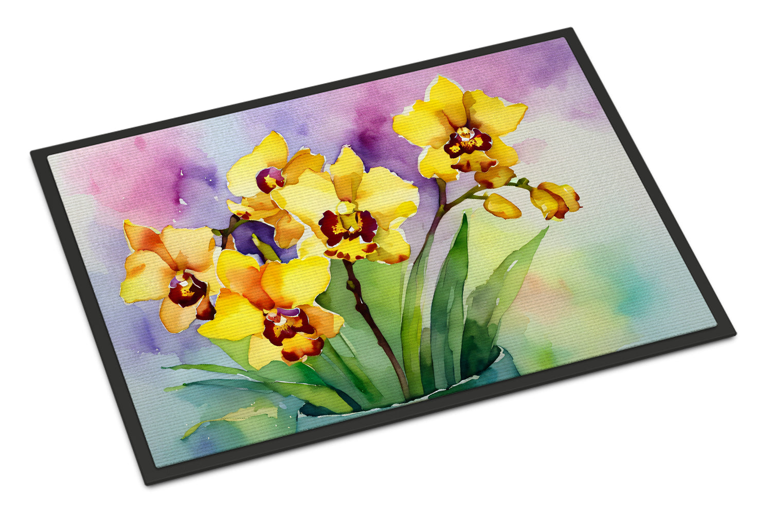 Buy this Orchids in Watercolor Doormat 18x27