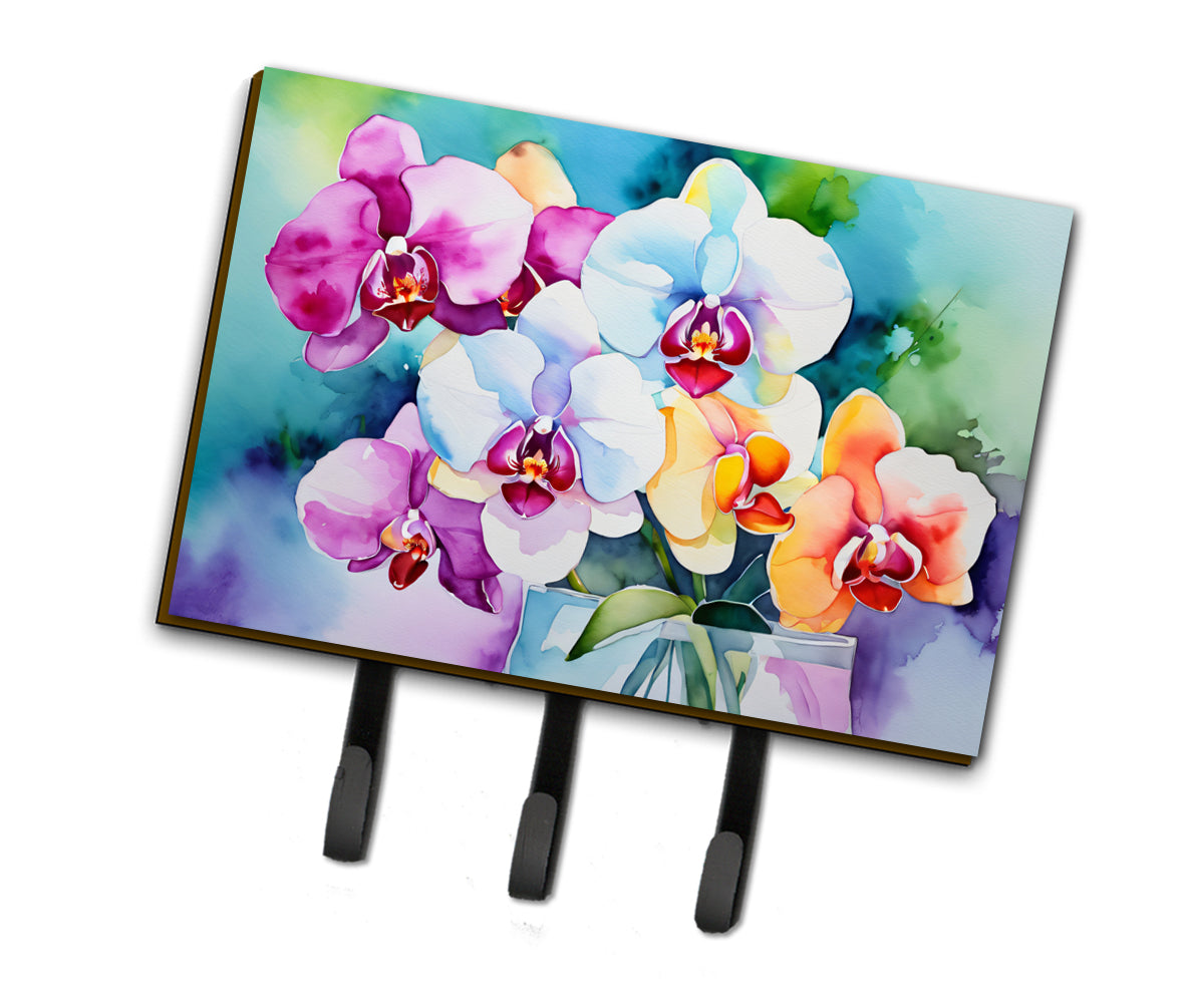 Buy this Orchids in Watercolor Leash or Key Holder