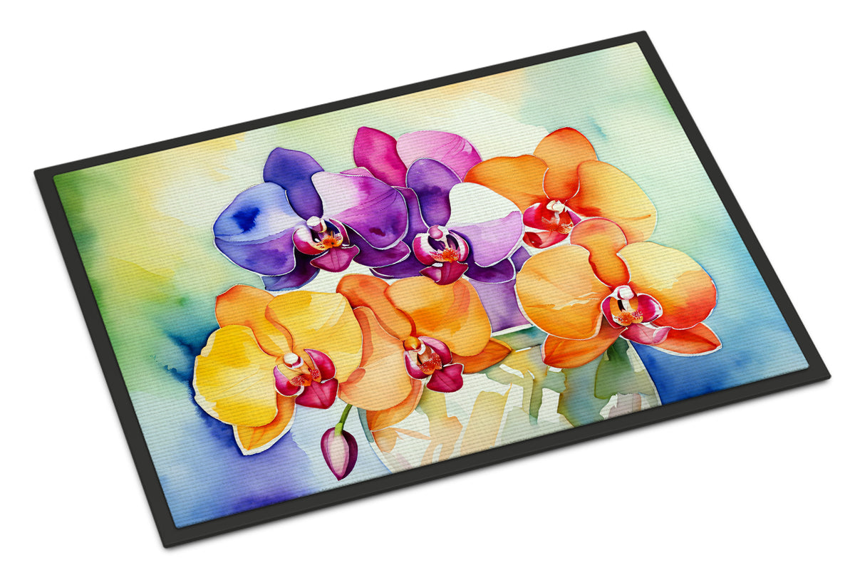 Buy this Orchids in Watercolor Doormat 18x27