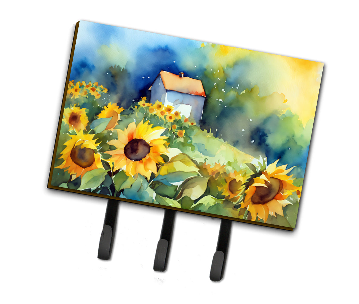 Buy this Sunflowers in Watercolor Leash or Key Holder