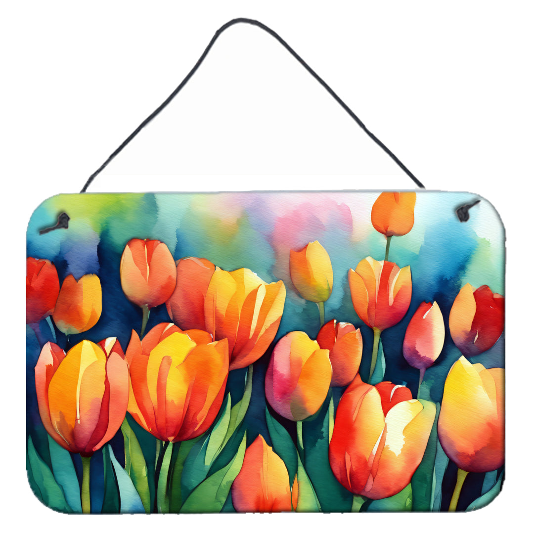 Buy this Tulips in Watercolor Wall or Door Hanging Prints