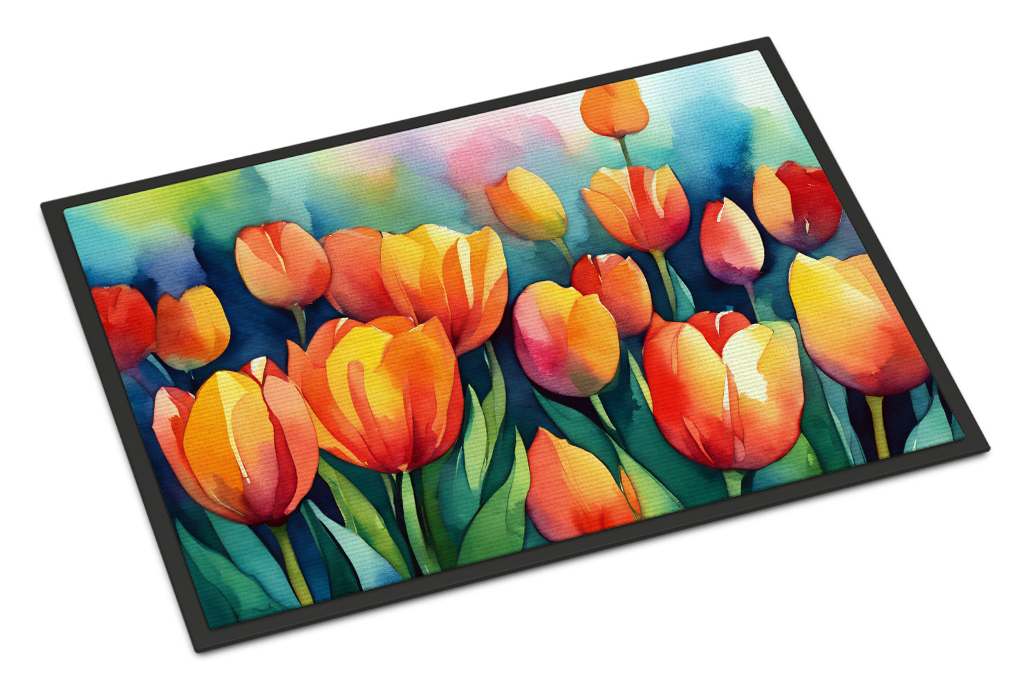 Buy this Tulips in Watercolor Indoor or Outdoor Mat 24x36