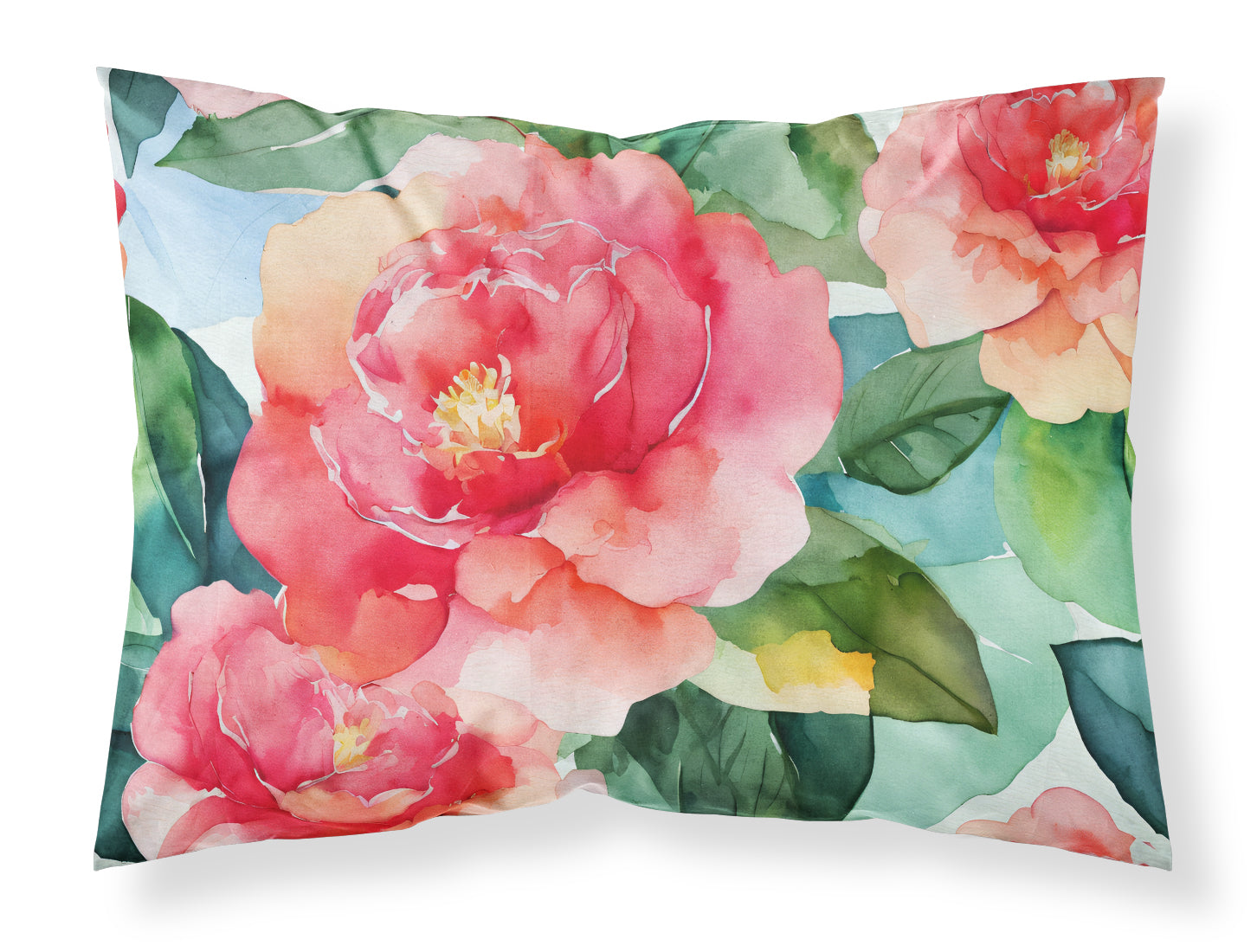 Buy this Alabama Camellia in Watercolor Fabric Standard Pillowcase