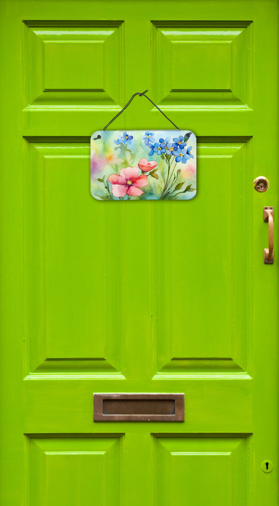 Caroline's Treasures Alaska Forget-me-nots in Watercolor Wall or Door Hanging Prints