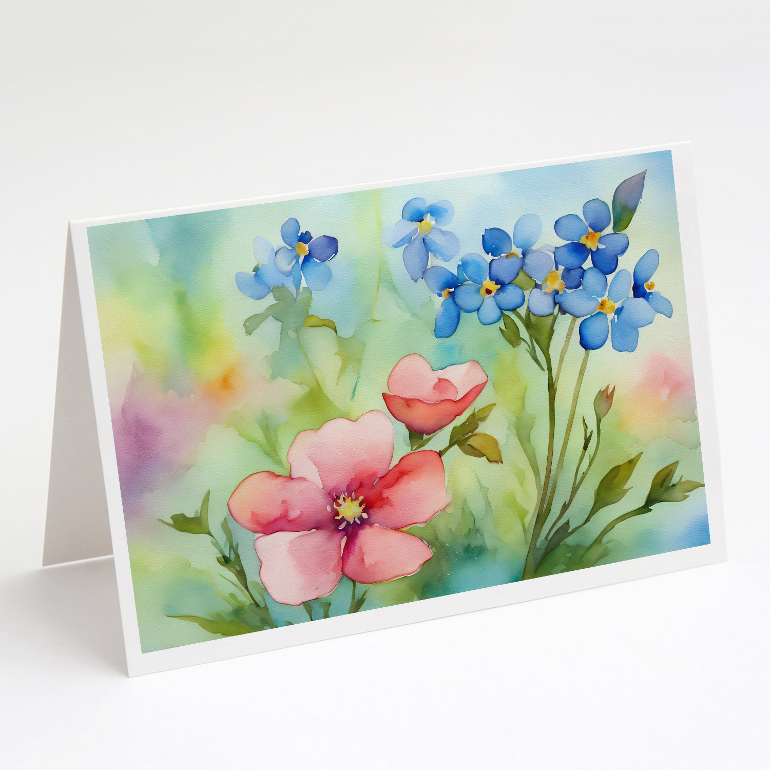 Buy this Alaska Forget-me-nots in Watercolor Greeting Cards and Envelopes Pack of 8